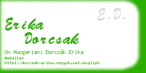 erika dorcsak business card